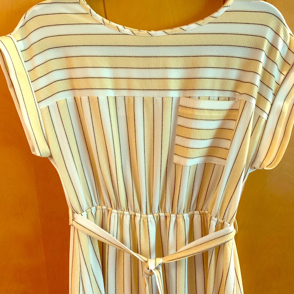 Striped spring/ summer midi dress